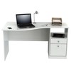 Inval Desk, 29.5 in D X 55 in W X 31.5 in H, Laminate, Laricina White, Melamine ES-3403